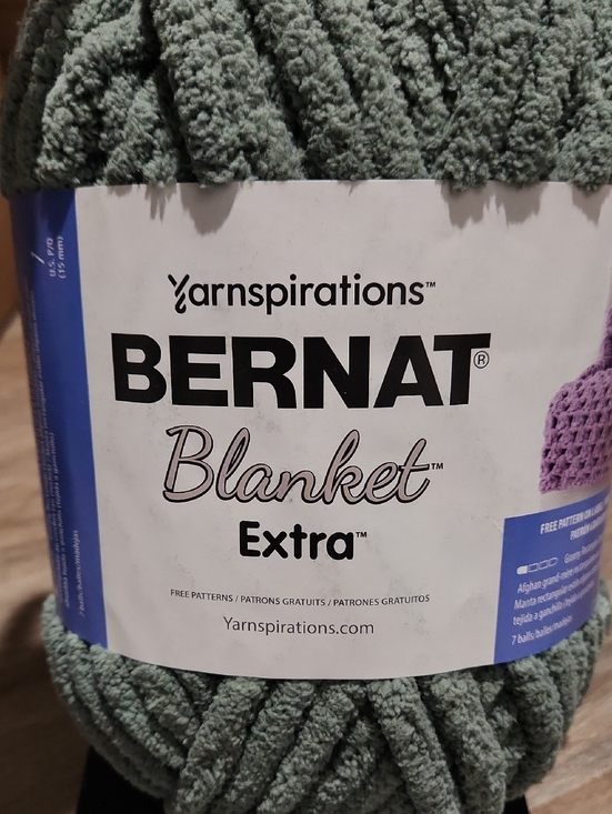 Bernat Other - Blanket Extra Plush Throw in Smoky Green